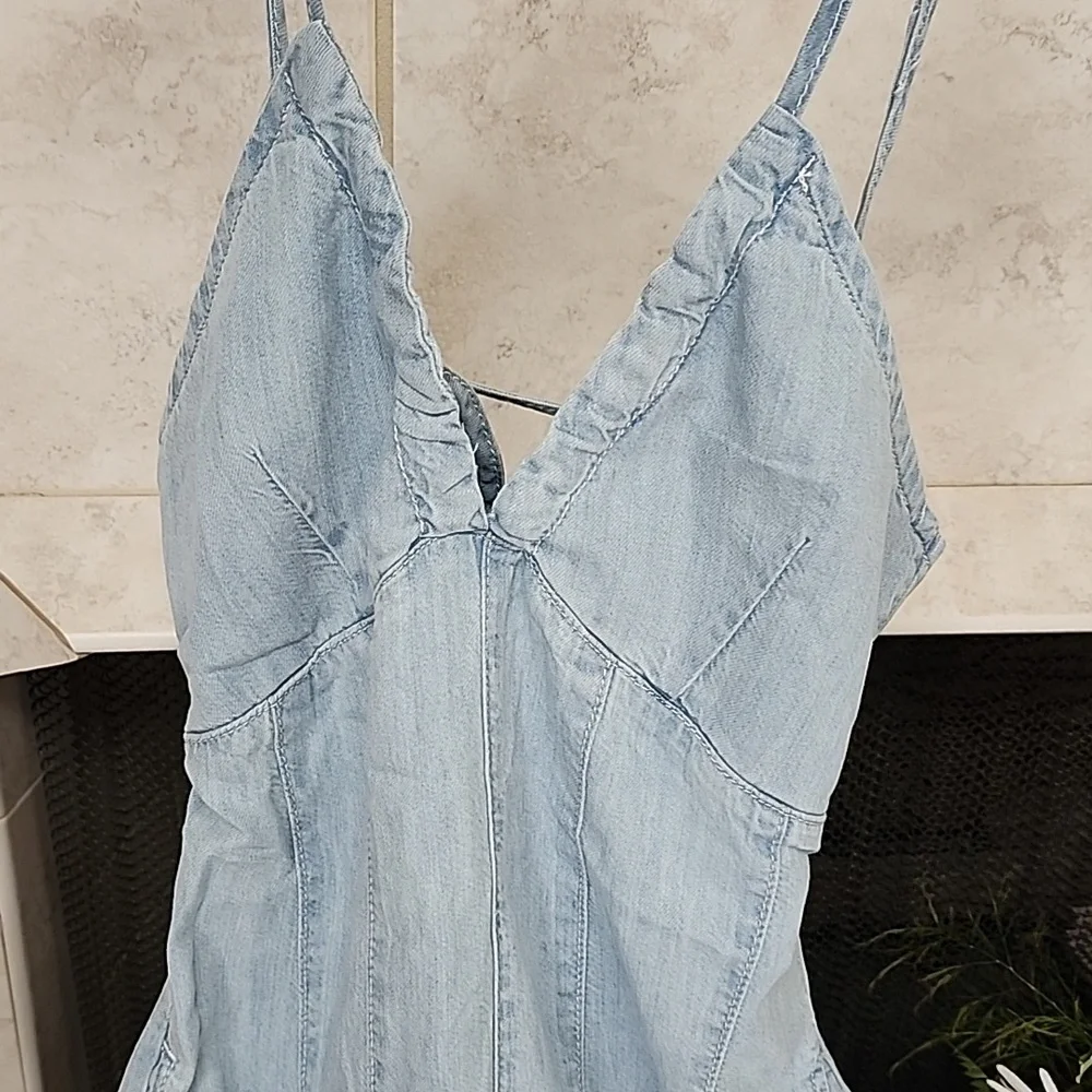 💙🩵 FREE PEOPLE CURVY SOUL TIES ONE-PIECE JUMPSUIT 🩵💙